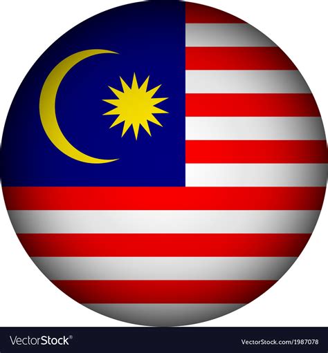 malaysia flag circle vector